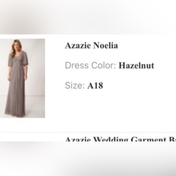 Azazie Floor Length Dress Bridesmaid | Hazelnut | Size 18 - Picture 15 of 16